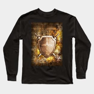 Swords and shield steampunk Long Sleeve T-Shirt